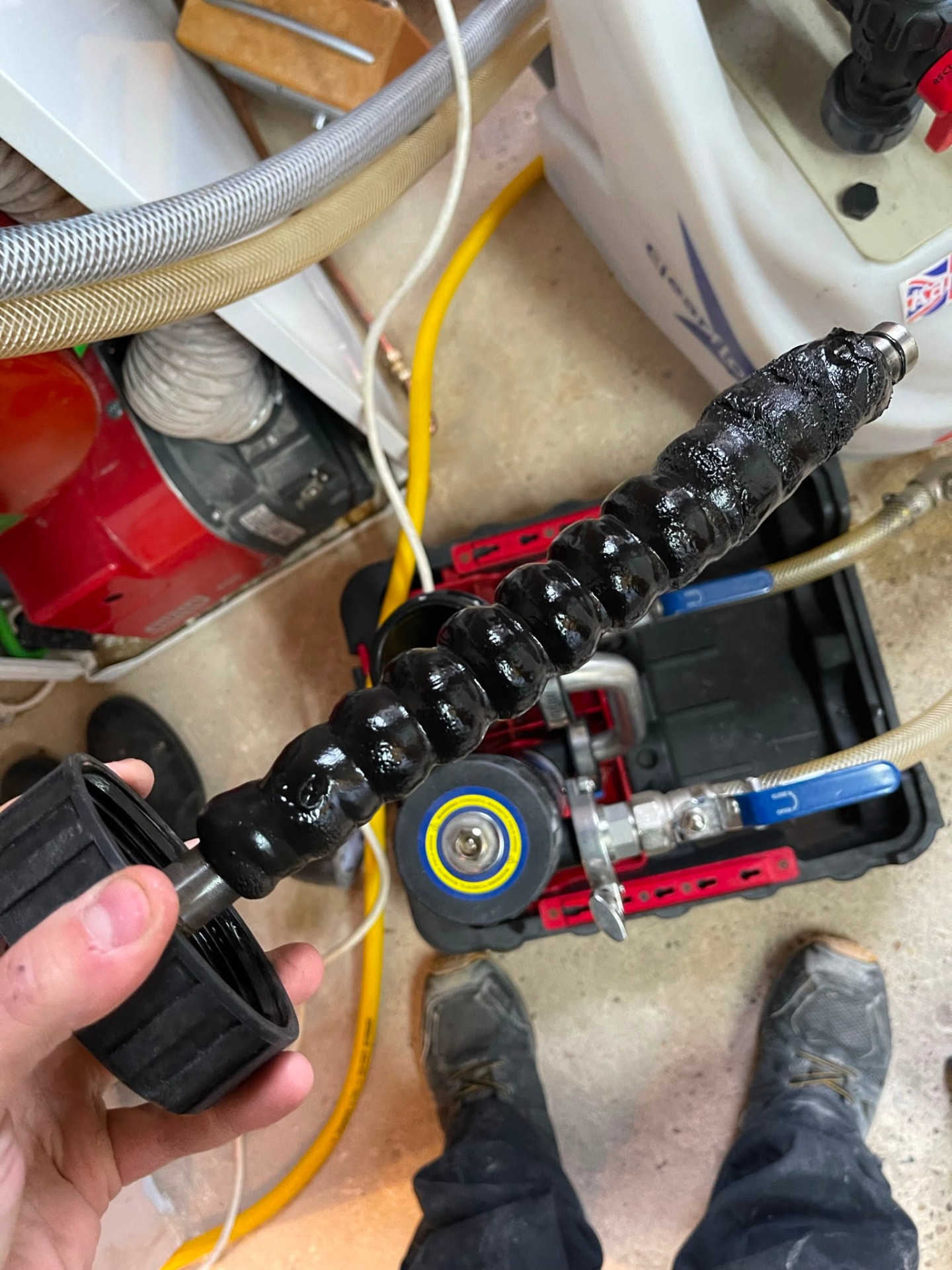 Powerflushing carried out by Rusupo Heating and Plumbing in Essex
